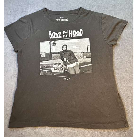 Boyz N The Hood 1991 T-Shirt Womens Med Gray w/ White Logo - Picture 1 of 5